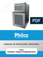 Manual Adega de Vinhos Philco ph24 DZ 24 Garrafas 2 Portas