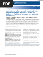 BJOG - 2019 - Adanikin - Maternal Near Miss and Death Associated With Abortive Pregnancy Outcome A Secondary Analysis of