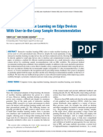 Interactive Machine Learning On Edge Devices With User-in-the-Loop Sample Recommendation