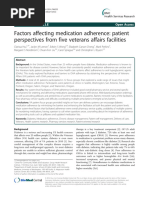 Factors Affecting Medication Adherence: Patient Perspectives From Five Veterans Affairs Facilities