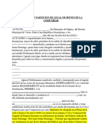 Modelo de Demanda en Particion de Legal de Bienes de La Comunidad