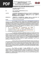 MEMORANDUM 01 Incumplimiento de Presentar Modificacion Presupuestal