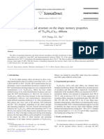 Effects of Initial Structure On The Shape Memory Properties of Ti Ni Cu Ribbons