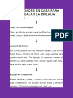 Actividades en Casa para Trabajar La Dislalia