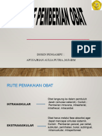 Bahan Ajar. 4 Rute Pemberian Obat