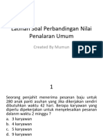 Latihan Soal Perbandingan Nilai (Kuantitaif)