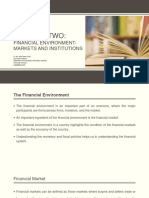 Financial Environment