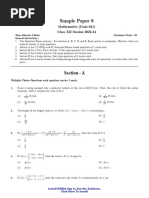 MA Sample Paper 9 Unsolved