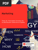 Marketing: Tema 20. Principales Formatos de La Distribución Comercial en España