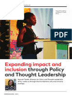 Expanding Impact and Inclusion Through Policy and Thought Leader