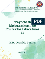 Proyecto de Mejoramiento Contextos Educativos Ii - 2023-2023.