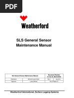 SLS General Sensor Maintenance Manual