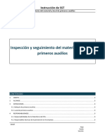 Inspección y Seguimiento Primeros Auxilios