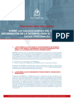 INTERPOL Preguntas Frecuentes - Tratamiento de Datos Personales