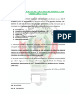 Declaracion Jurada de Veracidad de Informacion Curriculum Vitae-Modelo