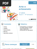 Arte e Artesanato: 3 Série Aula 5 - 4º Bimestre