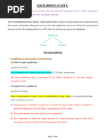 Equilibrium (Part I)