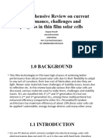 A Comprehensive Review On Current Performance, Challenges and Progress in Thin Film Solar Cells