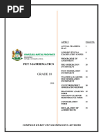 GR 10 - Mathematics Composite SBA Documents - 2023