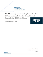 The Elementary and Secondary Education Act (ESEA), As Amended by The Every Student Succeeds Act (ESSA) : A Primer