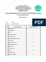 Daftar Hadir Peserta Lomba Pildacil Dengan Nama