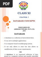 Class-XI Database+Concepts