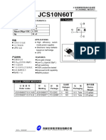 JCS10N60T: 主要参数 I V Rdson（@Vgs=10V） Qg