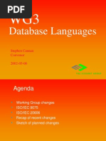 Database Languages: Stephen Cannan Convenor 2002-05-06