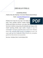 Jurnal Kebijakan Fiskal. Ananda Bayu Krisna 191020700056 T.ndustri 2b1