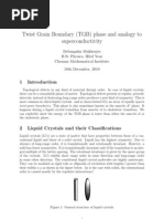 Twist Grain Boundary (TGB) Phase and Analogy To Superconductivity