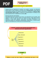 Práctica de Lectura de Texto Argumentativo: Resumen Semana 8 Sesiones 1 Y 2