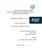 Unidad Didáctica Técnicas de Negociacion II