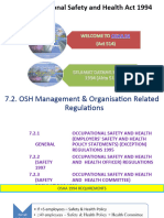 7.2. OSH Management & Organisation Related Regulations