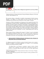 INDH - Informe Sobre La Regulación Del Uso de La Fuerza Pública