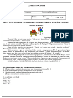 6º Ano Avaliação Global Lingua Portuguesa Com Gabarito