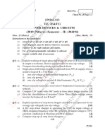 Be - Electronics and Telecommunication Engineering - Semester 6 - 2022 - November - Power Devices and Circuits PD C Pattern 2019