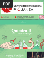 Quimica II - Aula 1 Conteudo