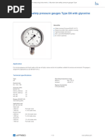 Bourdon Tube Safety Pressure Gauges Type D8 With Glycerine Filling DB en