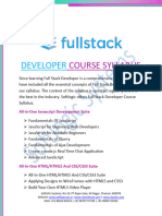 Full Stack Developer Course Syllabus