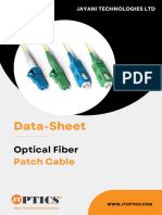 Optical Patch Cables Data Sheet by JTOPTICS