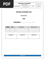 Drywall Work Installatin Method Statement