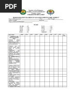 Evaluation Form For Demo Teaching GMRC