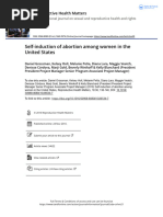 Self Induction of Abortion Among Women in The United States