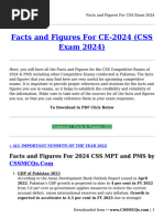 Facts and Figures For CSS Exam 2024