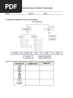 3° Grado - Evaluación de Ciencia y Tecnología