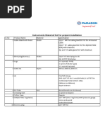 Instrumentation Cable & Installation Material Spec