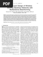 Cross-Layer Design of Wireless Multihop Backhaul Networks With Multiantenna Beamforming