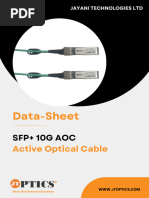 10G AOC Cable Data Sheet by JTOPTICS