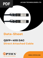 40G QSFP+ DAC Direct Attached Cable Data Sheet by JTOPTICS