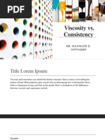 Viscosity Vs Consistency